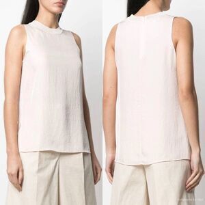 Vince ribbed-edge sleeveless blouse